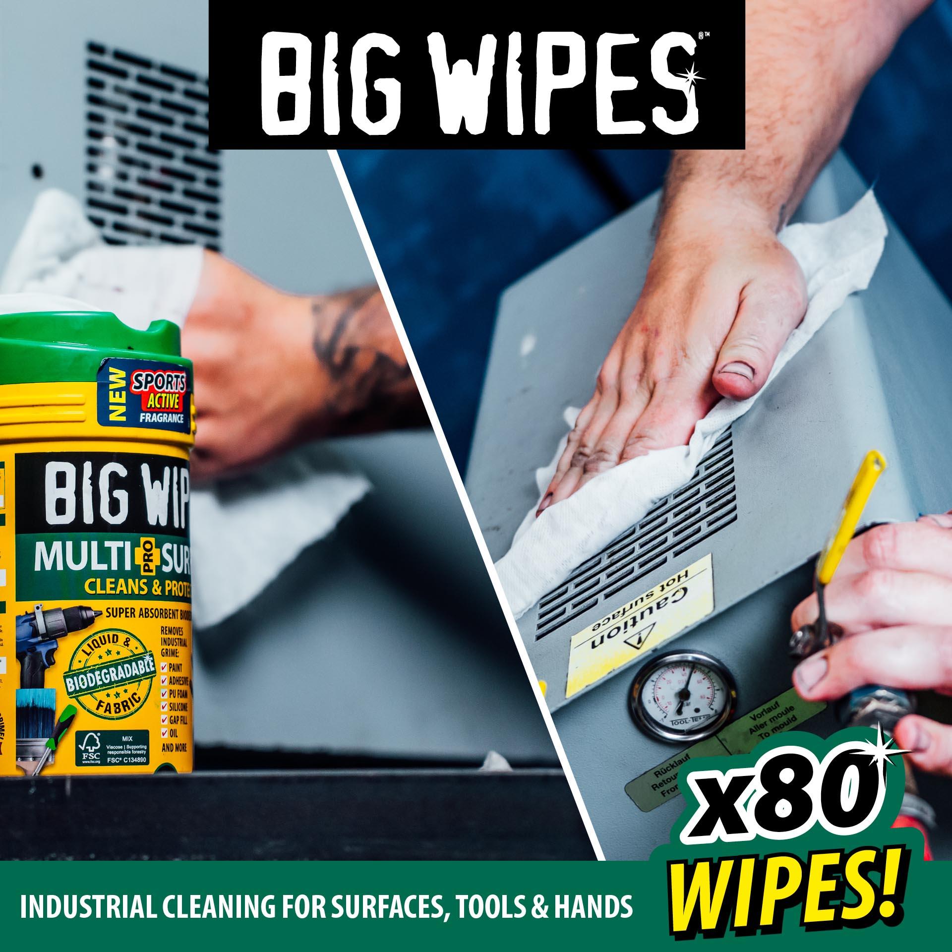 Big Wipes M/S PRO+ bio wipes tub of 80