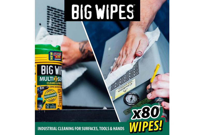 Big Wipes M/S PRO+ bio wipes tub of 80 Big Wipes M/S PRO+ bio wipes tub of 80