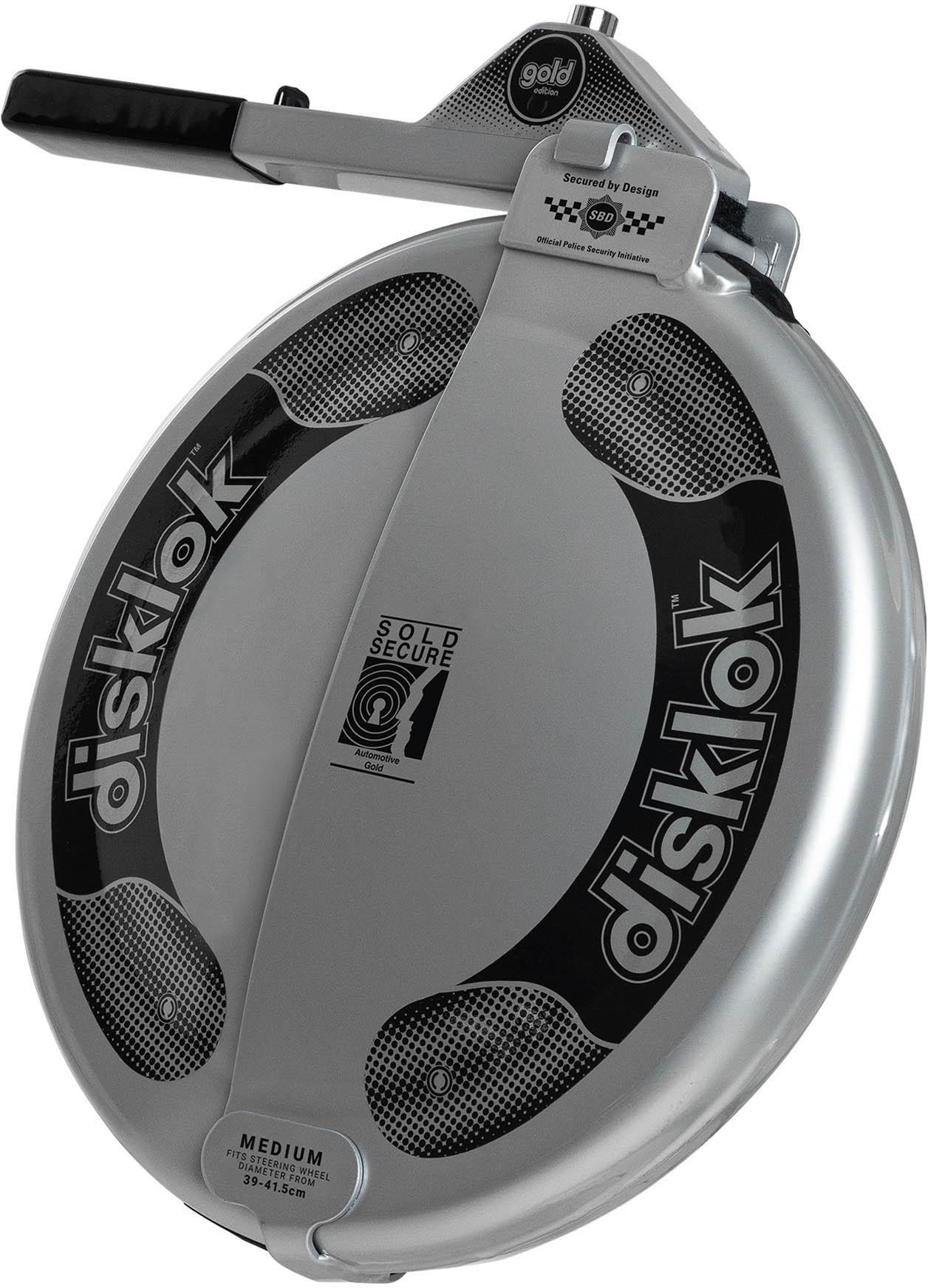 Disklok Gold Edition Steering Lock (Silver) Medium