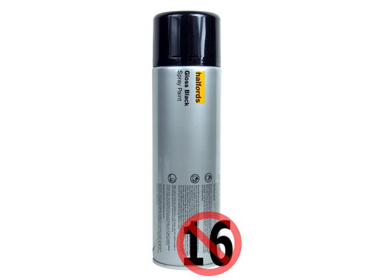 Halfords Gloss BLACK Spray 300ml