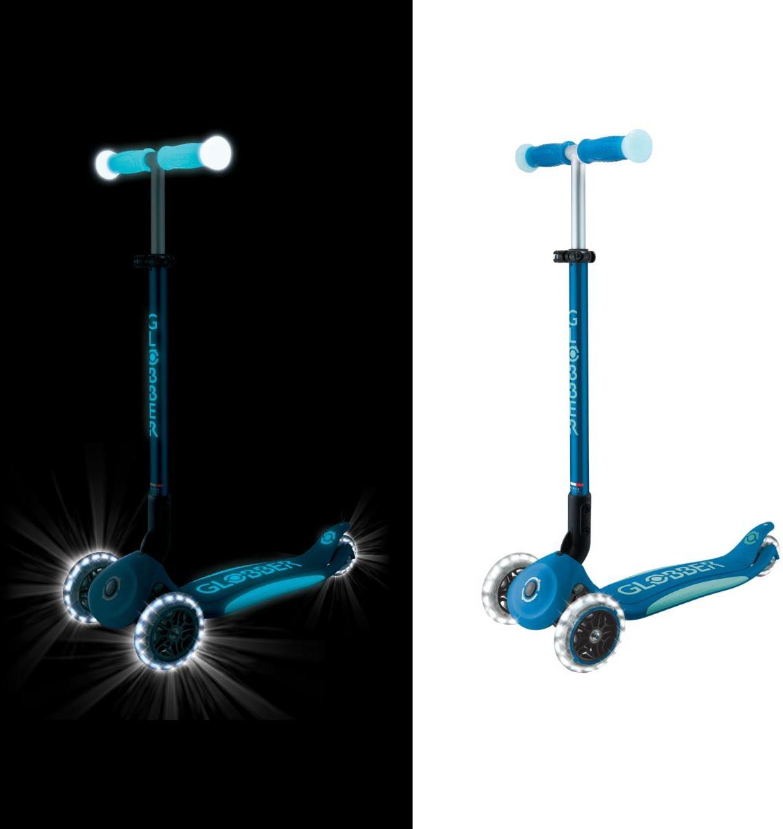 Globber Elite Glow Lights - Petrol Blue