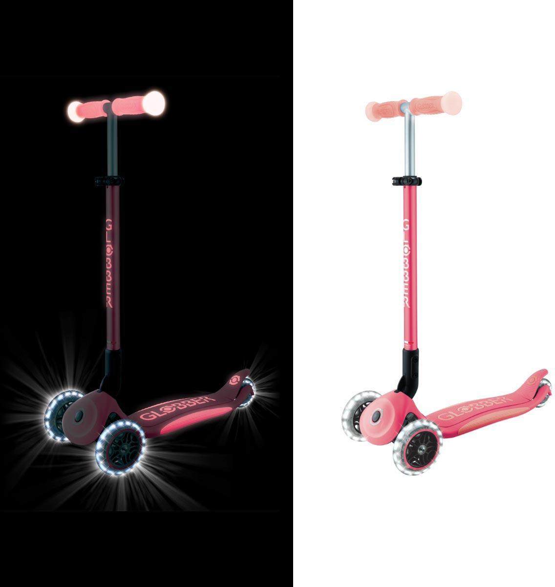Globber Elite Glow Lights - Coral Pink
