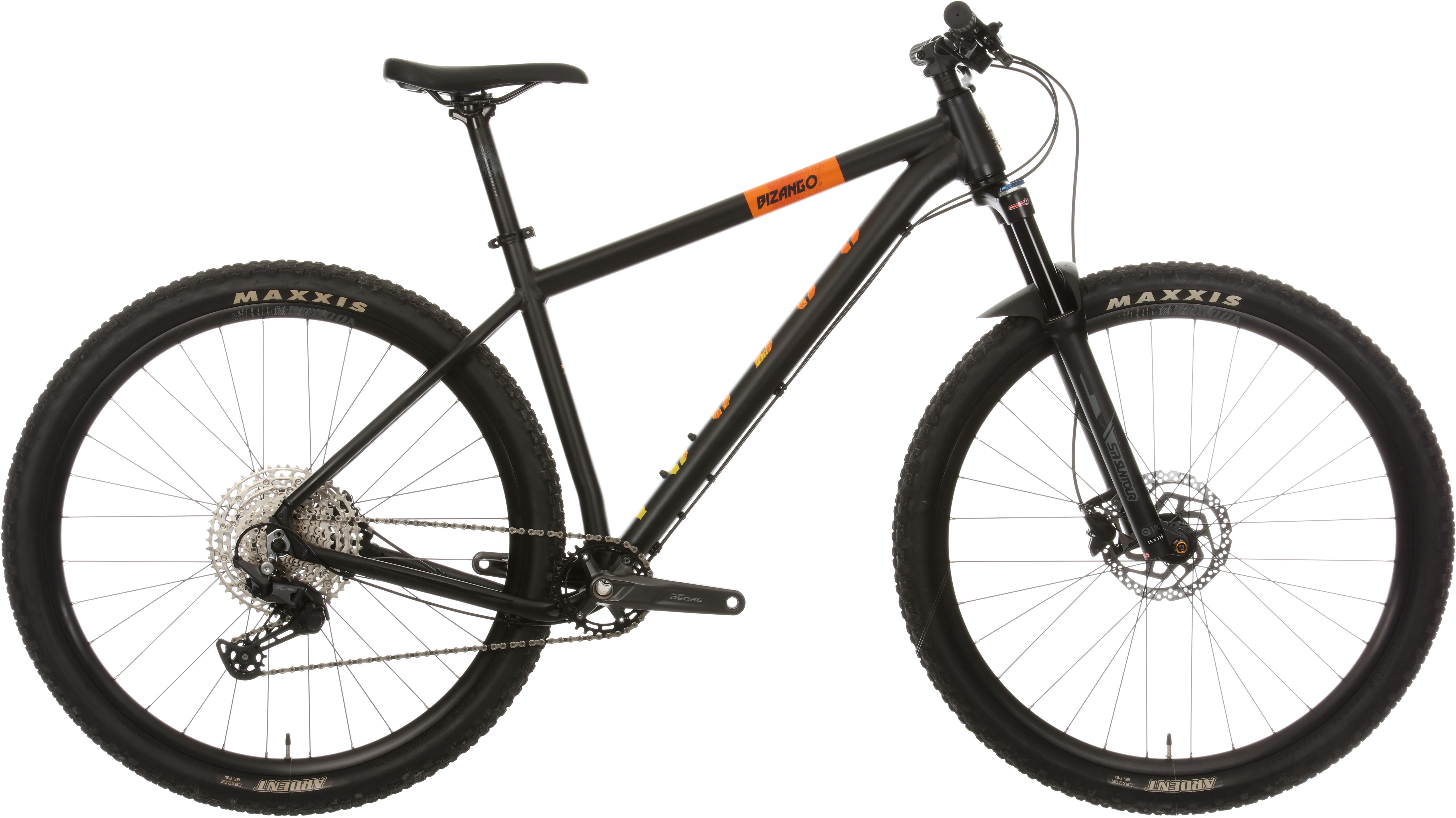 black and orange voodoo bike