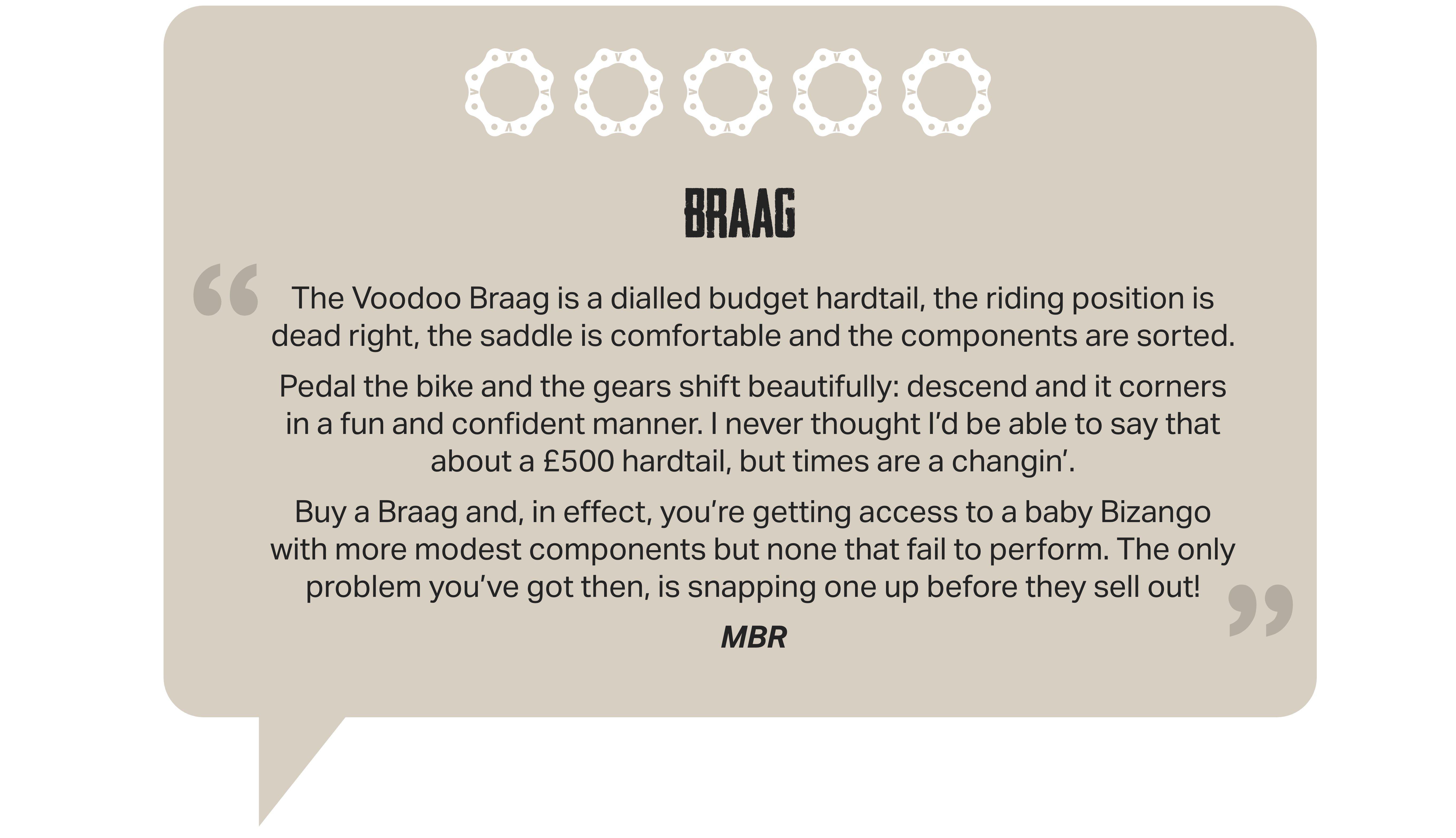 Voodoo Braag Mens Mountain Bike - S, M, L, XL Frames