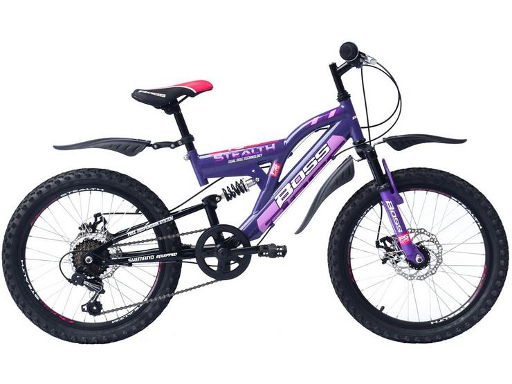Boss Stealth Junior Mountain Bike - Purple - 20" Wheel