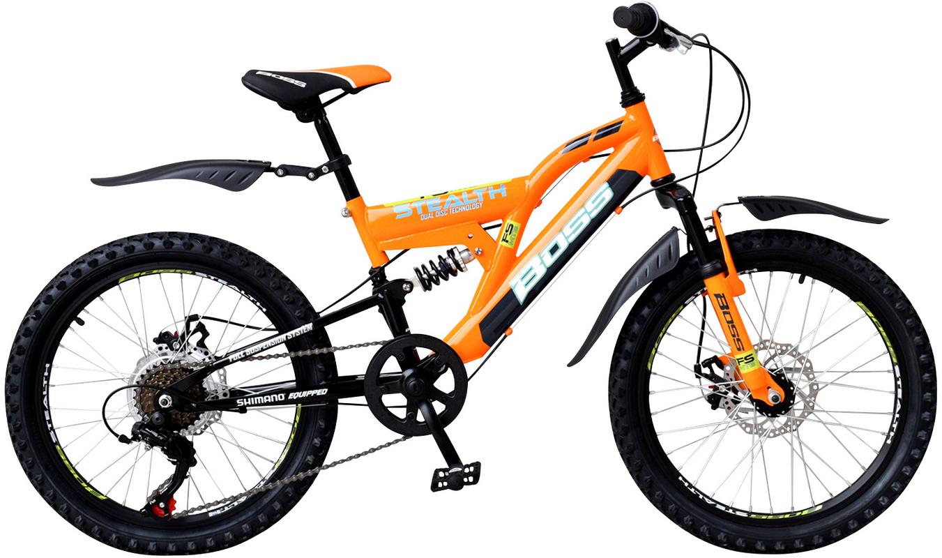 Halfords Boss Stealth Junior Mountain Bike - Orange - 20 Inch Wheel | Extra 8% off for BC Members