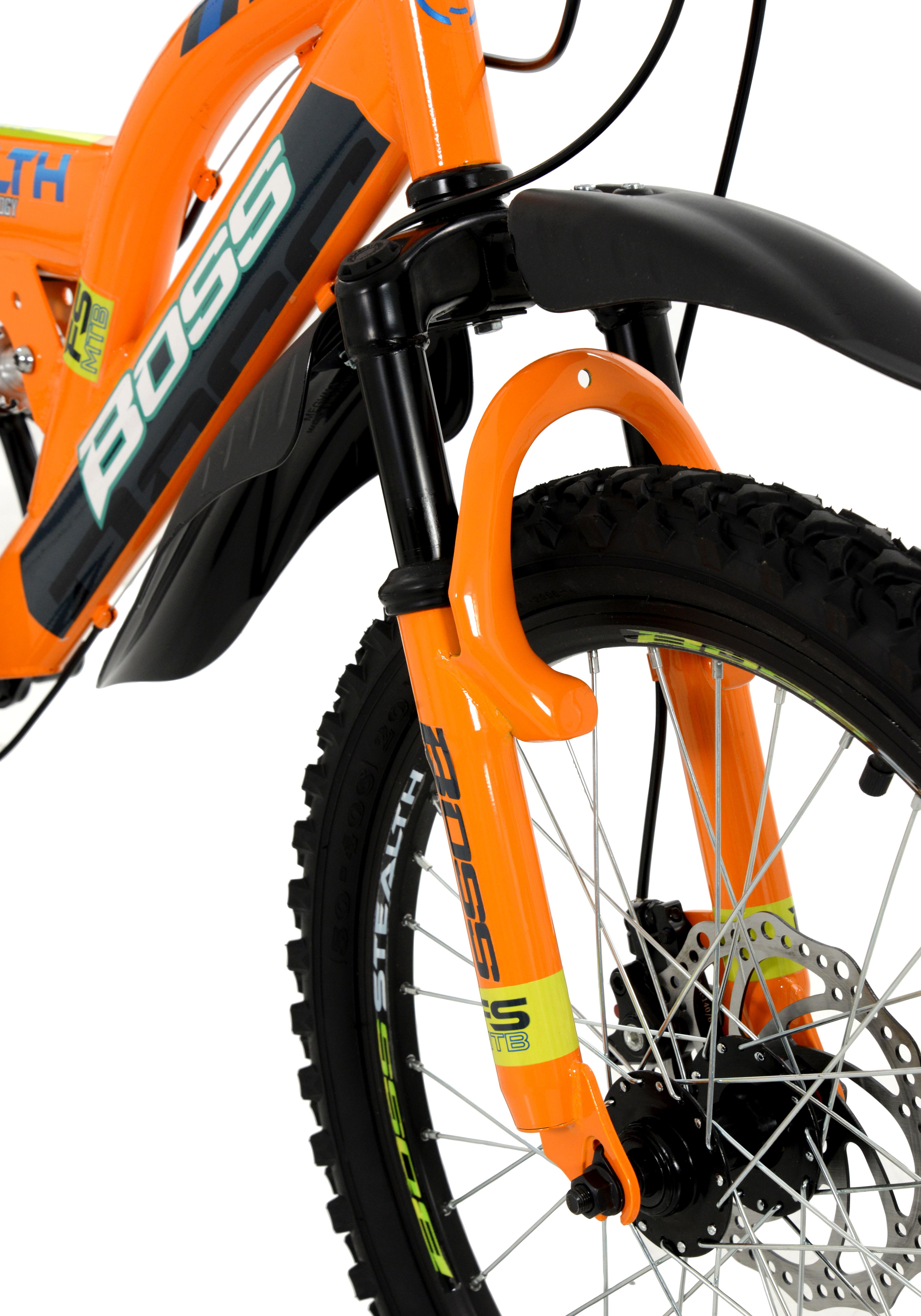 Boss Stealth Junior Mountain Bike - Orange - 20" Wheel