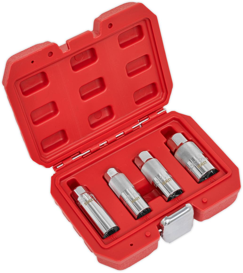 Sealey 4Pc Spark Plug Socket Set 3/8 Inch Sq