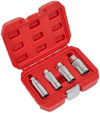 Sealey 4pc Spark Plug Socket Set 3/8" Sq