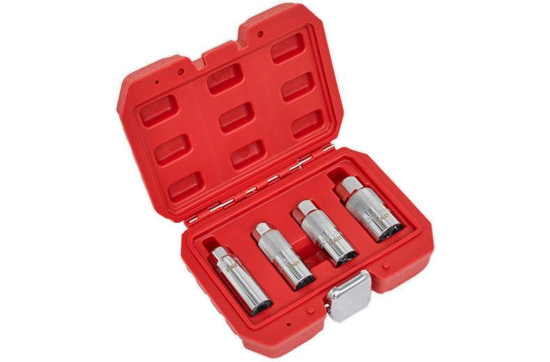 Sealey 4pc Spark Plug Socket Set 3/8" Sq Sealey 4pc Spark Plug Socket Set 3/8" Sq