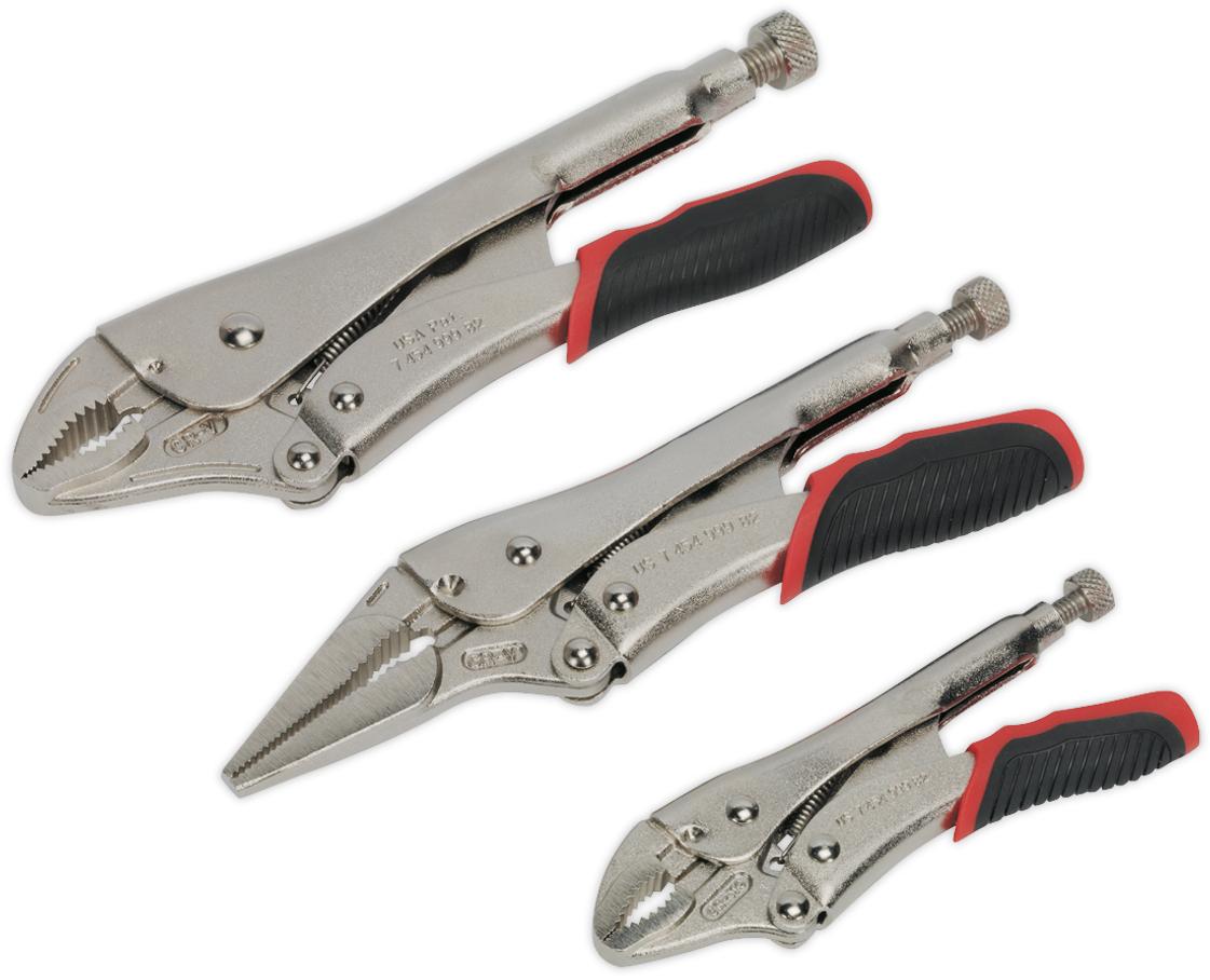 Sealey 3pc Locking Pliers Set