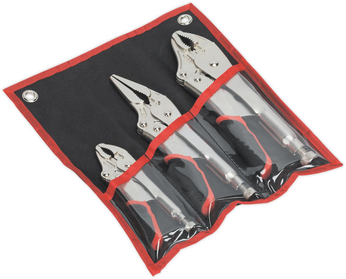 Sealey 3pc Locking Pliers Set