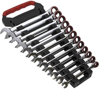 Sealey 12pc Ratchet Combination Spanner Set