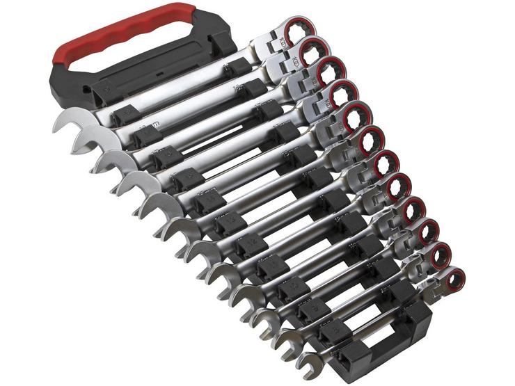 Sealey 12pc Flexi-Head Ratchet Combination Spanner Set