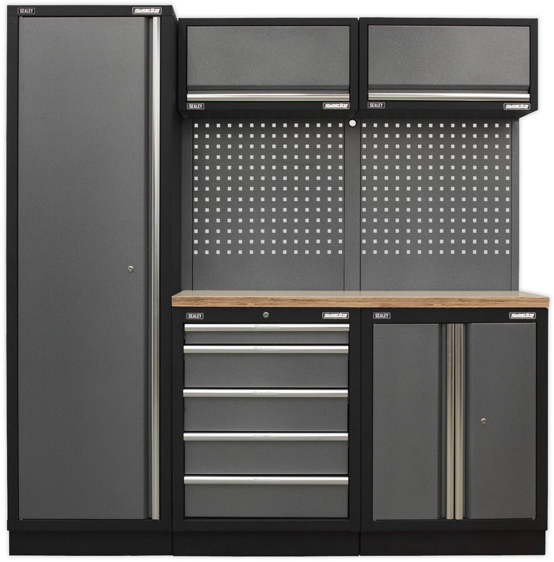 Sealey Modular Storage System With Full Height Cabinet - Pressed Wood Worktop