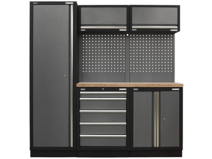 Sealey Modular Storage System with Full Height Cabinet - Pressed Wood Worktop