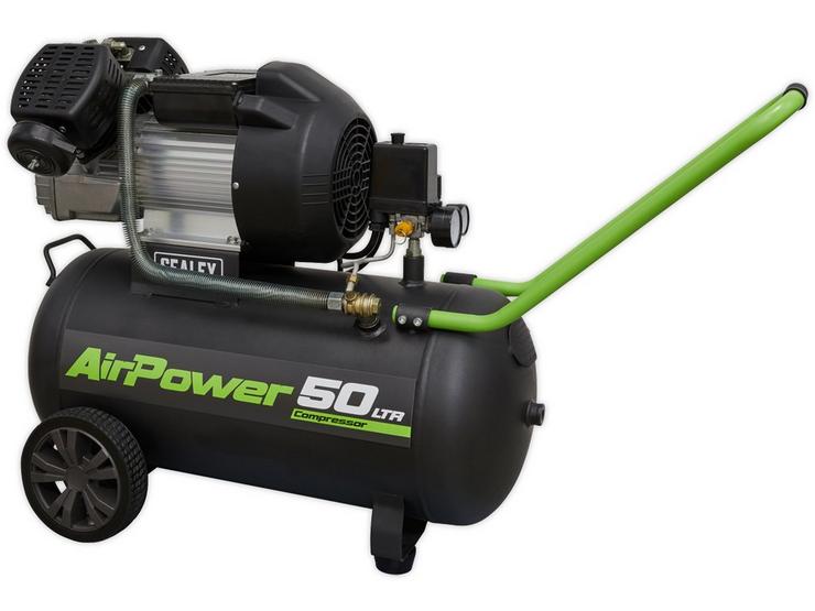 Sealey Compressor 50L V-Twin Direct Drive 3hp