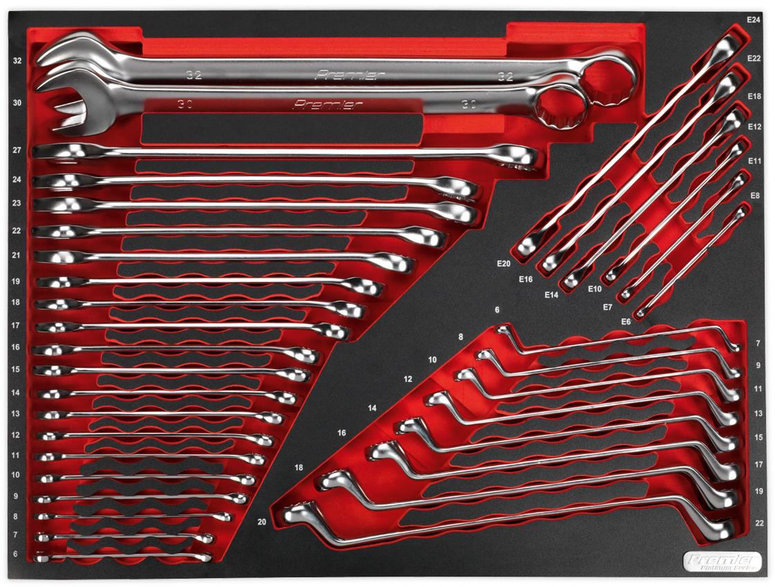 Sealey 35pc Spanner Set Tool Tray