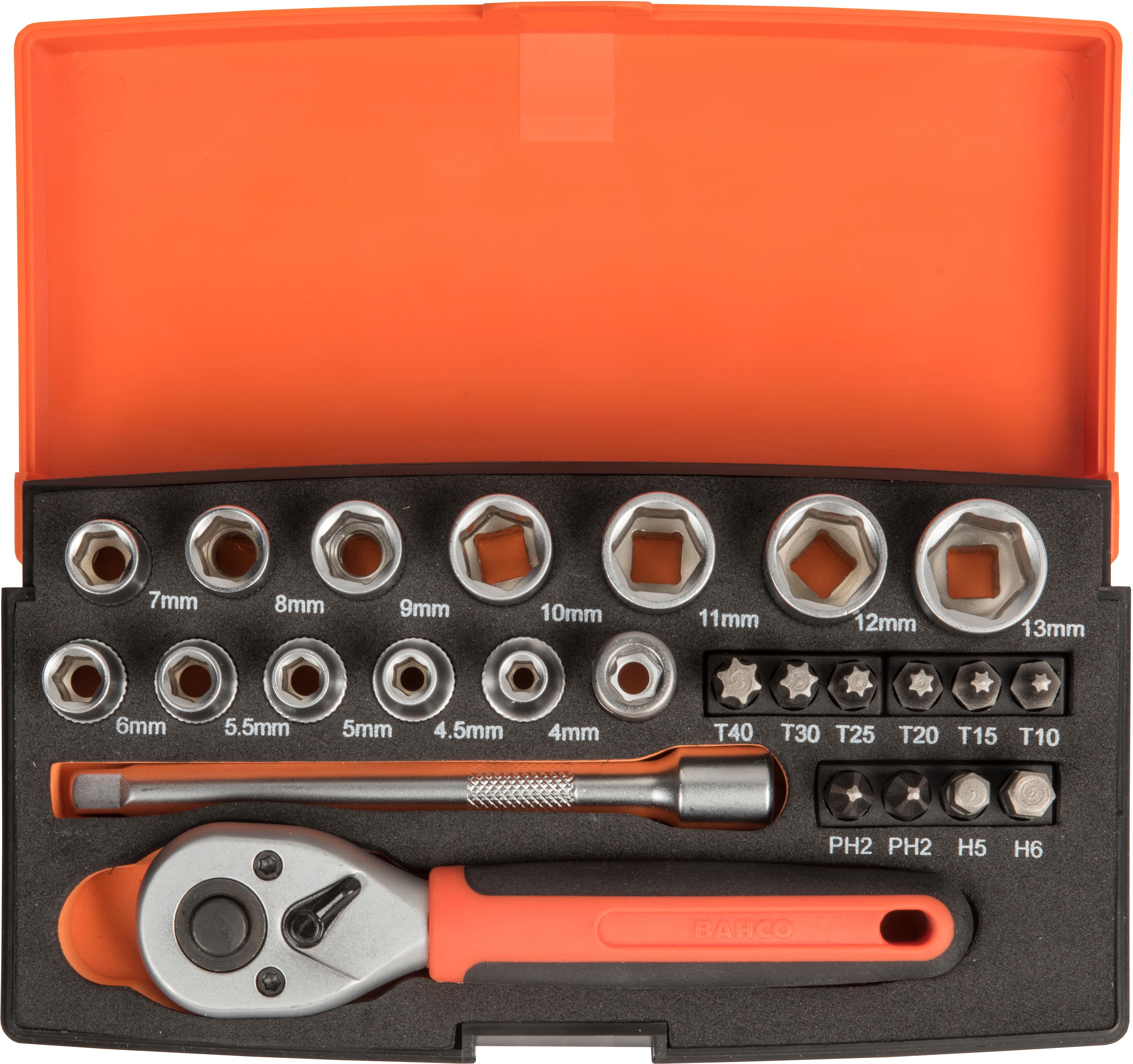 Bahco SL25 25pc 1/4" Socket Set