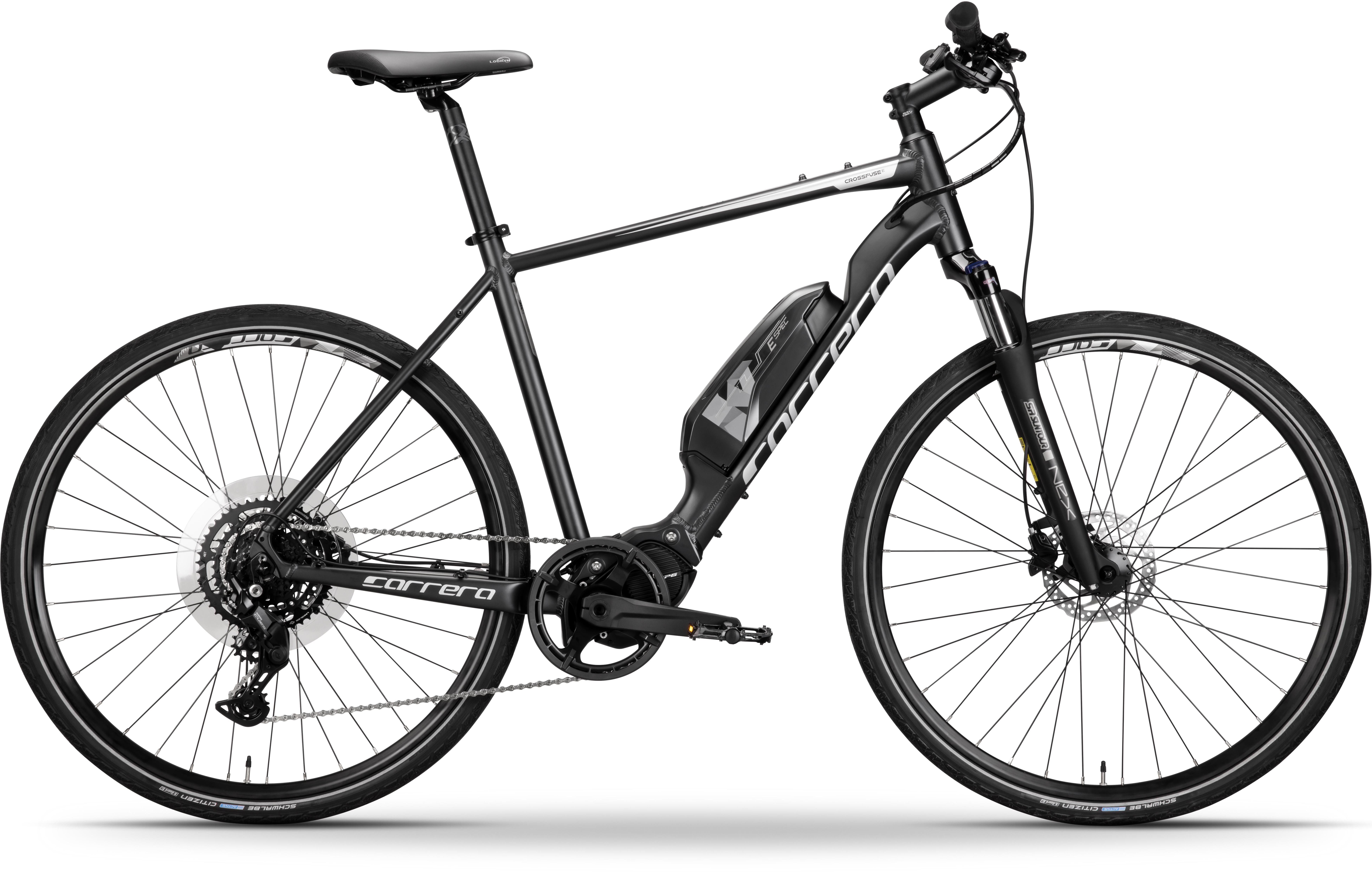 Carrera Crossfuse Mens Electric Hybrid Bike - S, M, L Frames