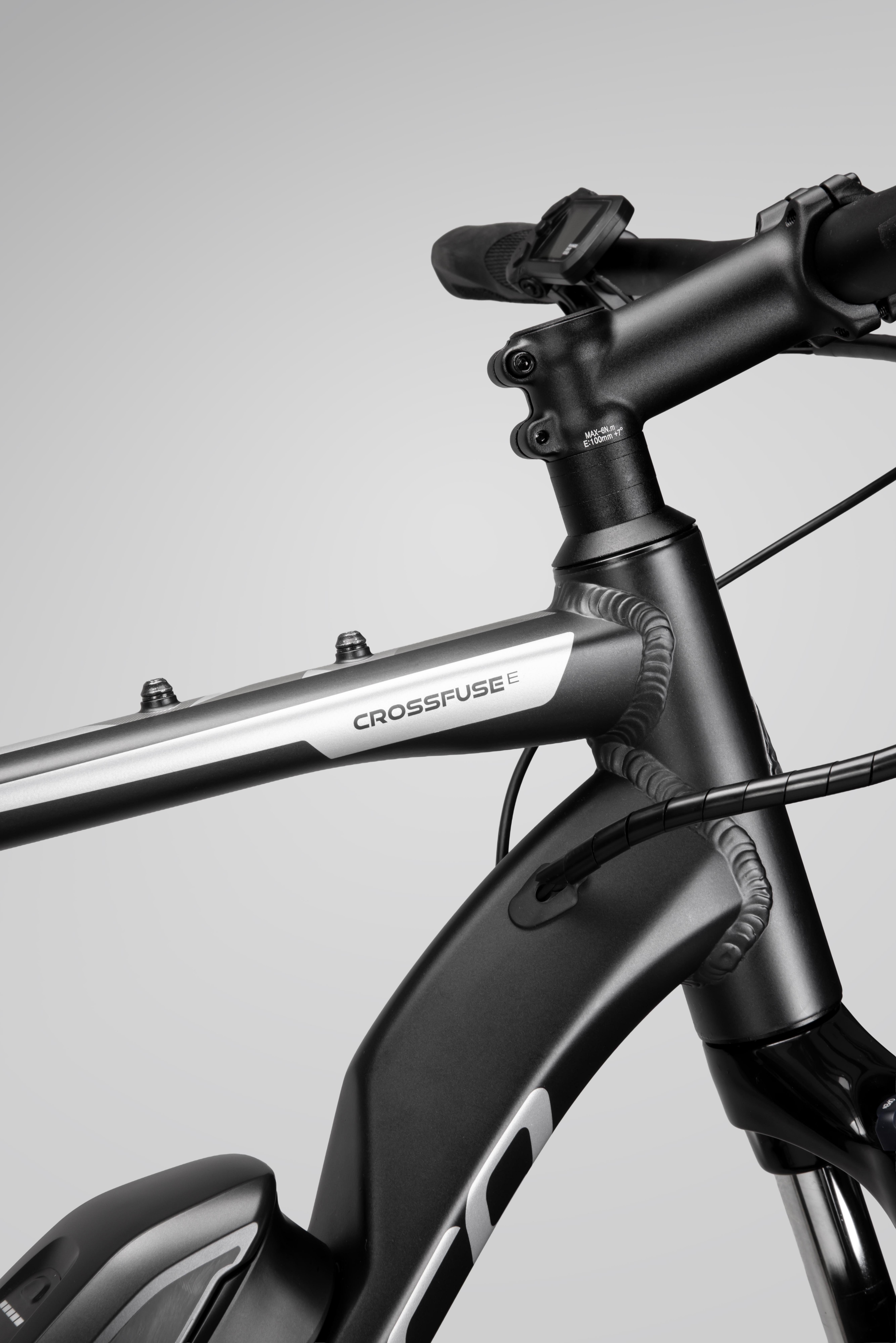 Carrera Crossfuse Mens Electric Hybrid Bike - S, M, L Frames