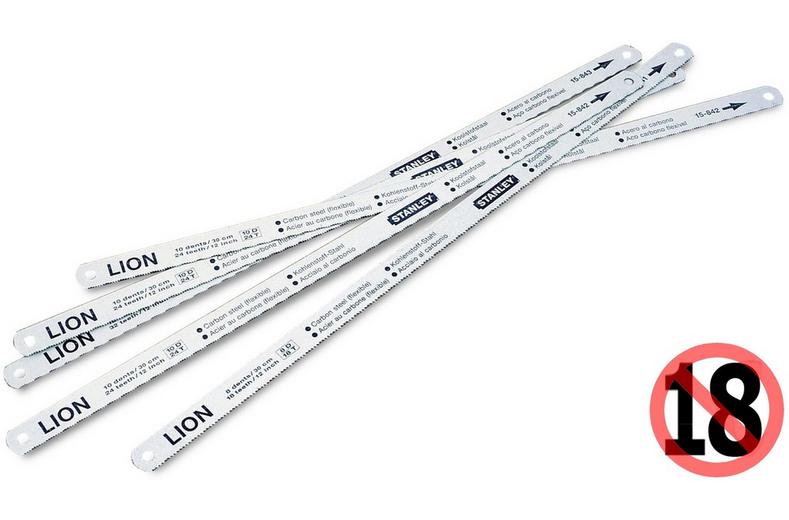 Stanley Lion 300mm Assorted Hacksaw Blades 5pk Stanley Lion 300mm Assorted Hacksaw Blades 5pk