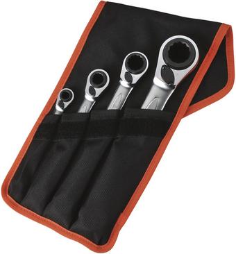 BAHCO S4RM REV RATCHET SPANNER SET 4PC 8-27MM