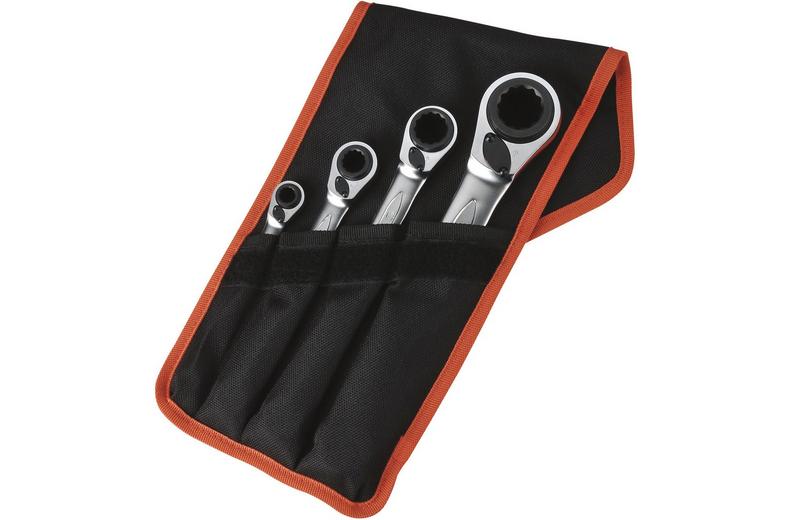 BAHCO S4RM REV RATCHET SPANNER SET 4PC 8-27MM BAHCO S4RM REV RATCHET SPANNER SET 4PC 8-27MM