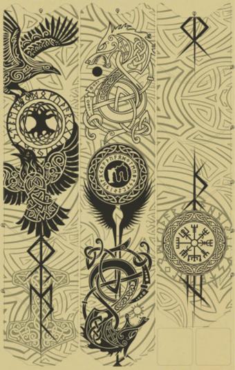 Mucky Nutz Frame Skinz Viking, Black Matt