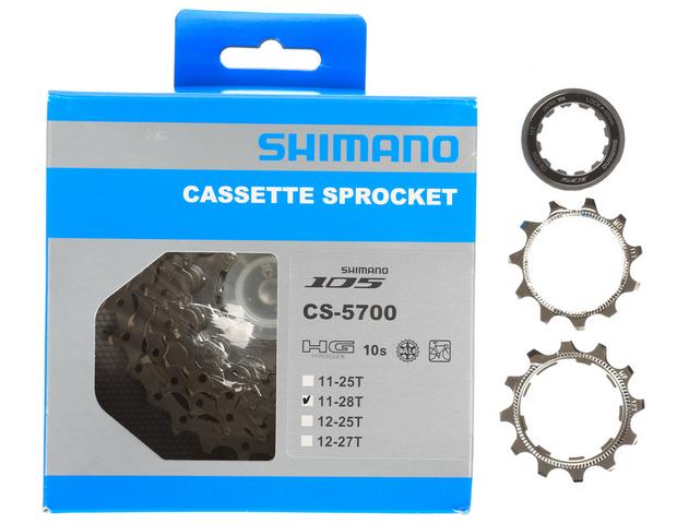 Shimano 105 CS570010128Speed Cassette 11-28 Teeth Silver 