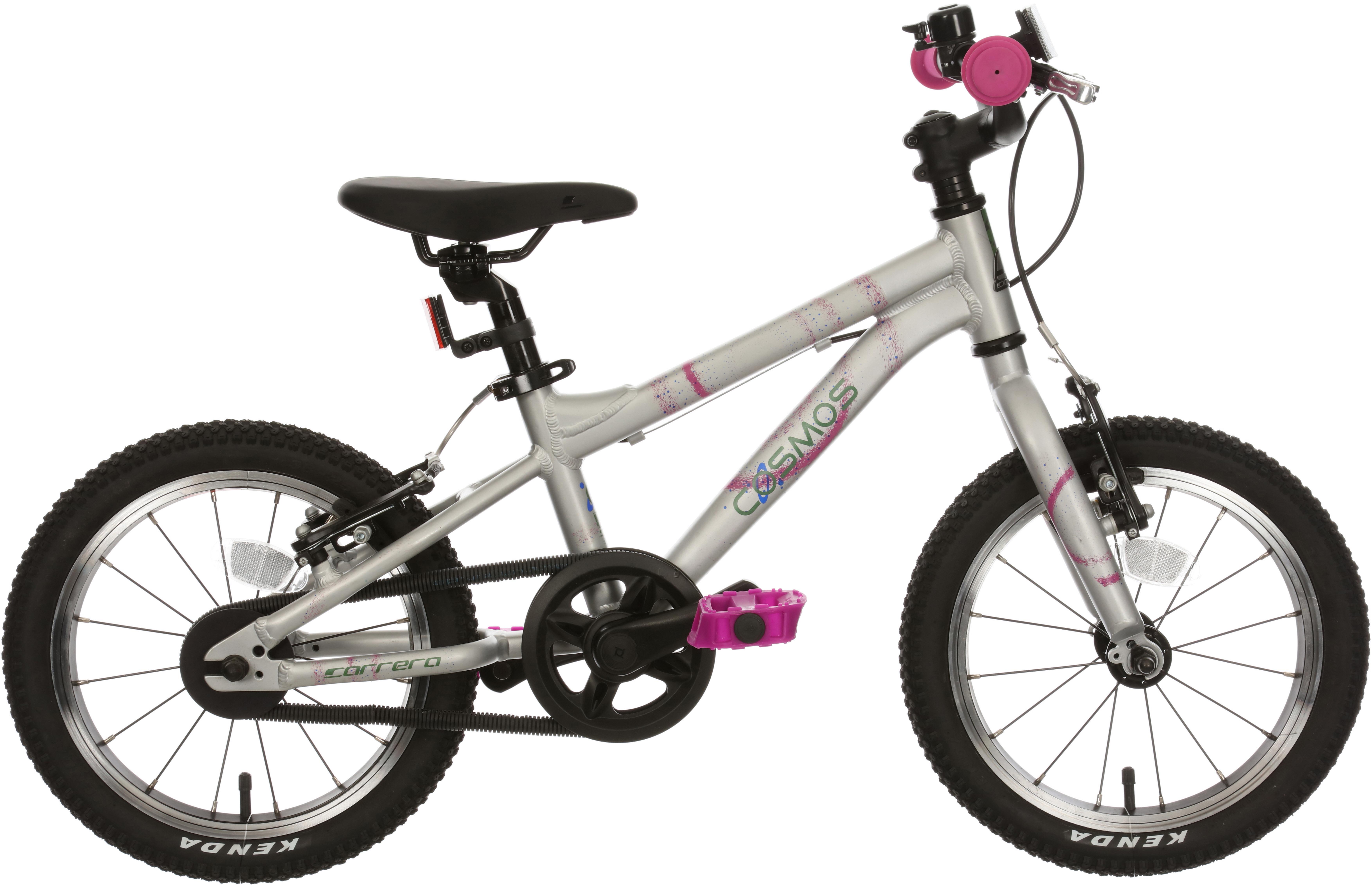 Carrera Cosmos Kids Bike - 14 Inch Wheel - Silver