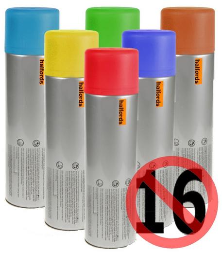 Halfords Plastic Primer GREY Spray 300ml