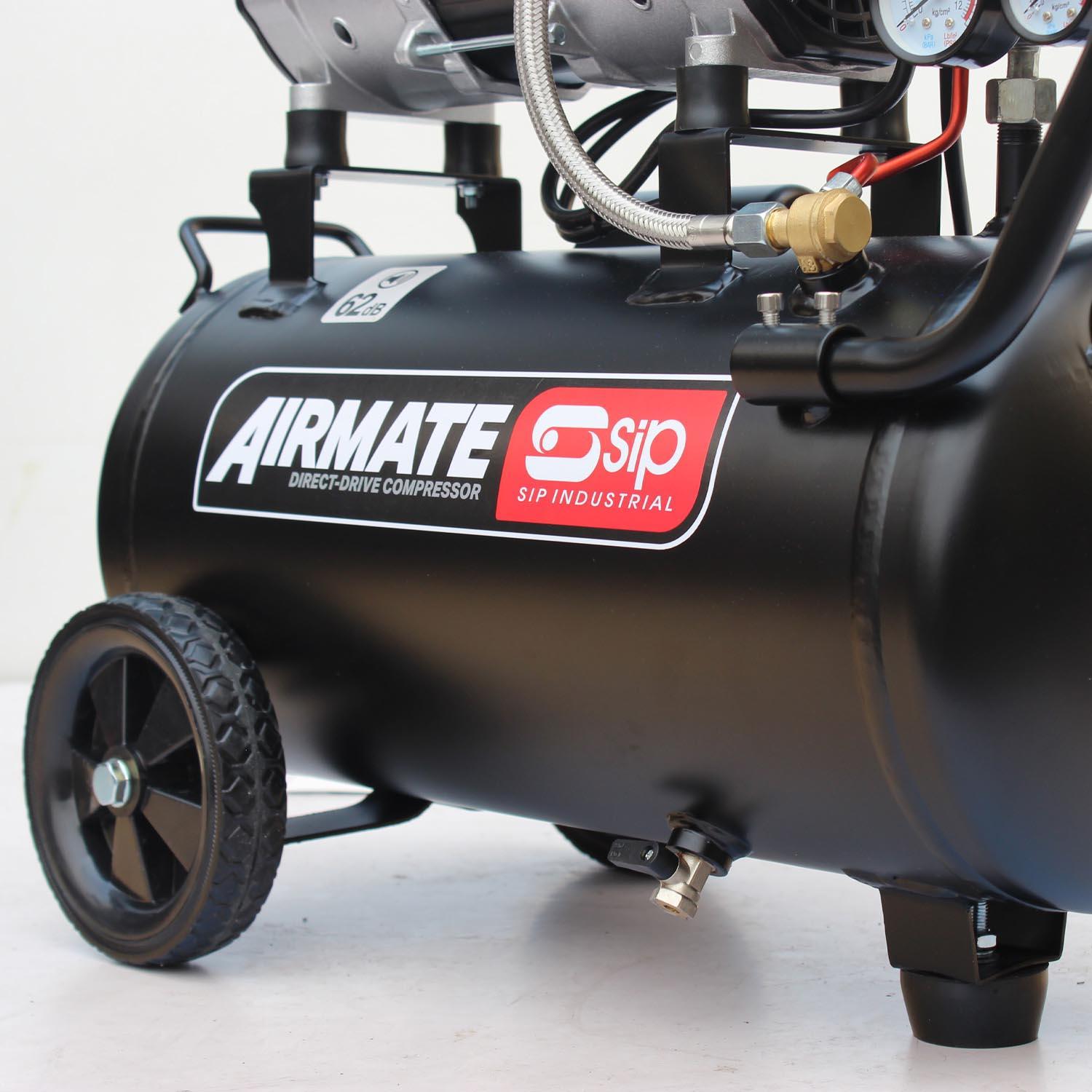 SIP DD 2hp 24 Litre Low Noise Oil-Free Compressor