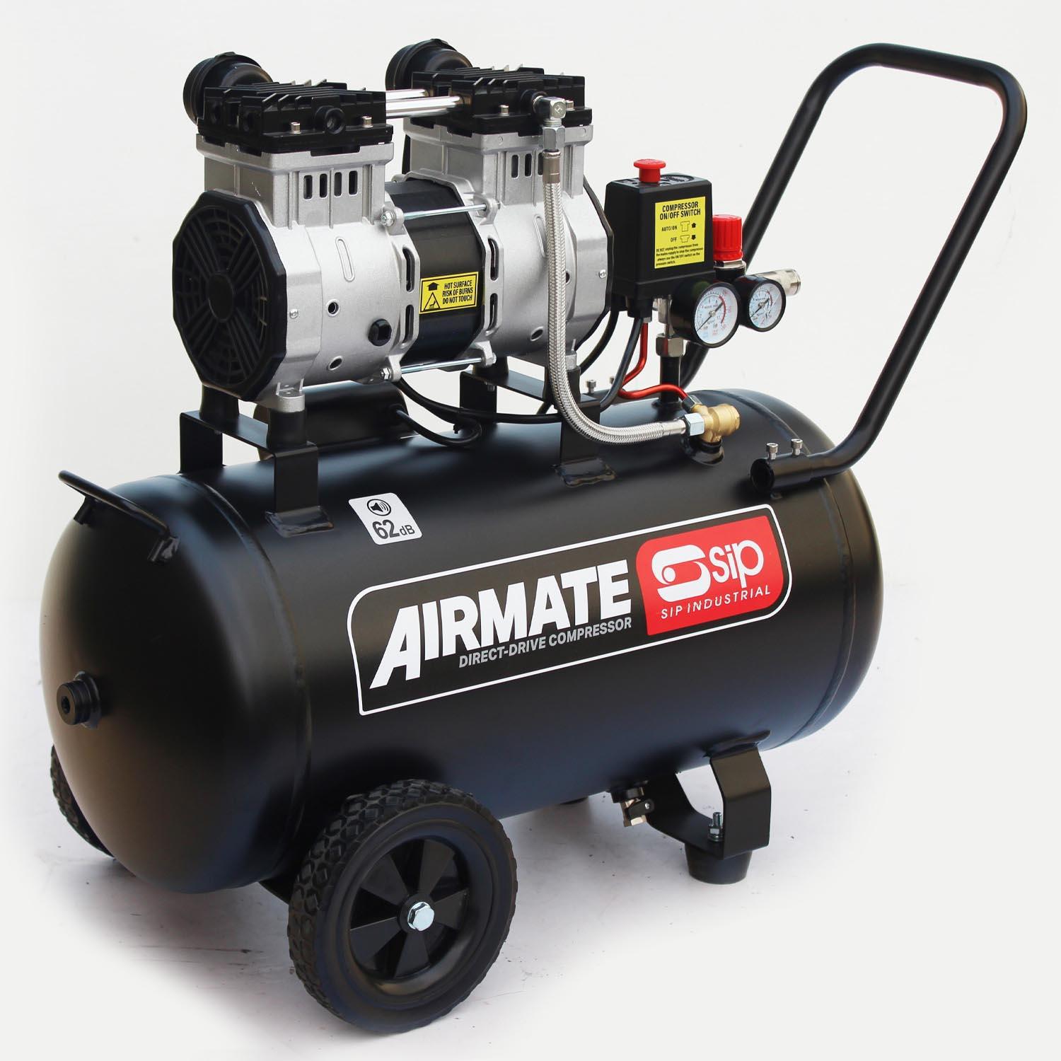 SIP DD 2hp 50 Litre Low Noise Oil-Free Compressor