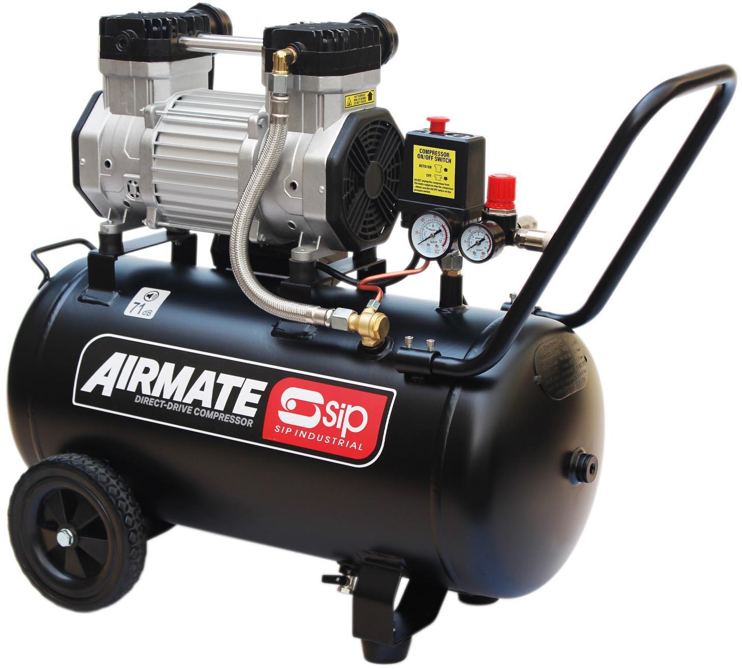 SIP DD 3hp 50 Litre Low Noise Oil-Free Compressor