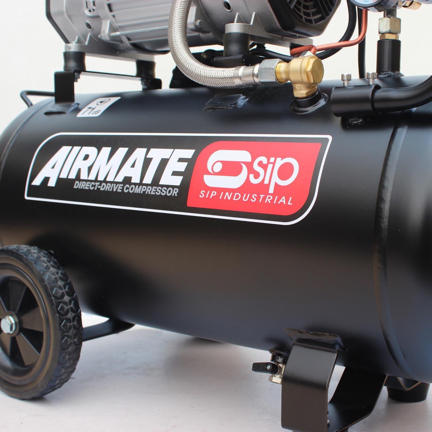 SIP DD 3hp 50 Litre Low Noise Oil-Free Compressor