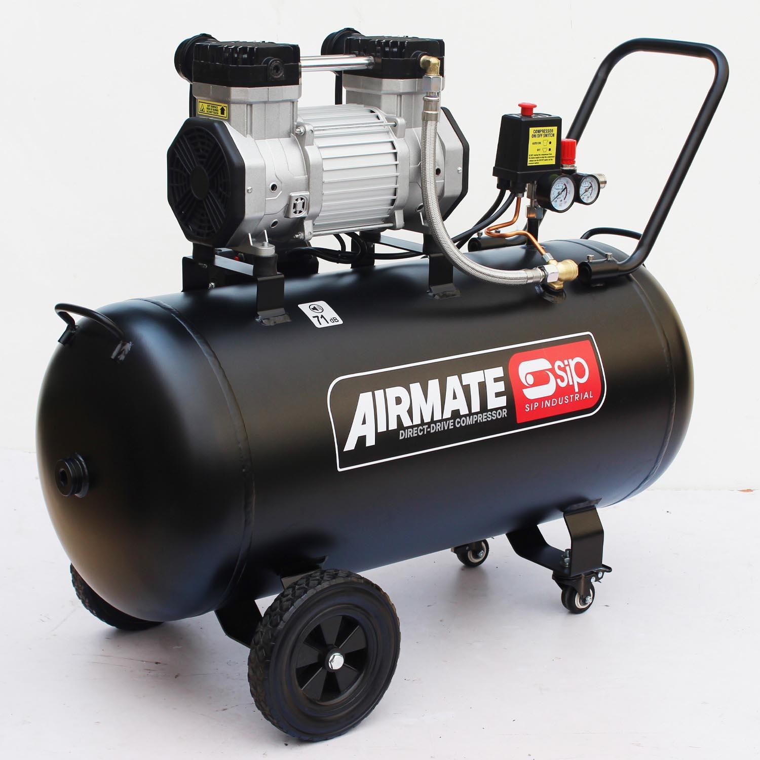 SIP DD 3hp 100 Litre Low Noise Oil-Free Compressor