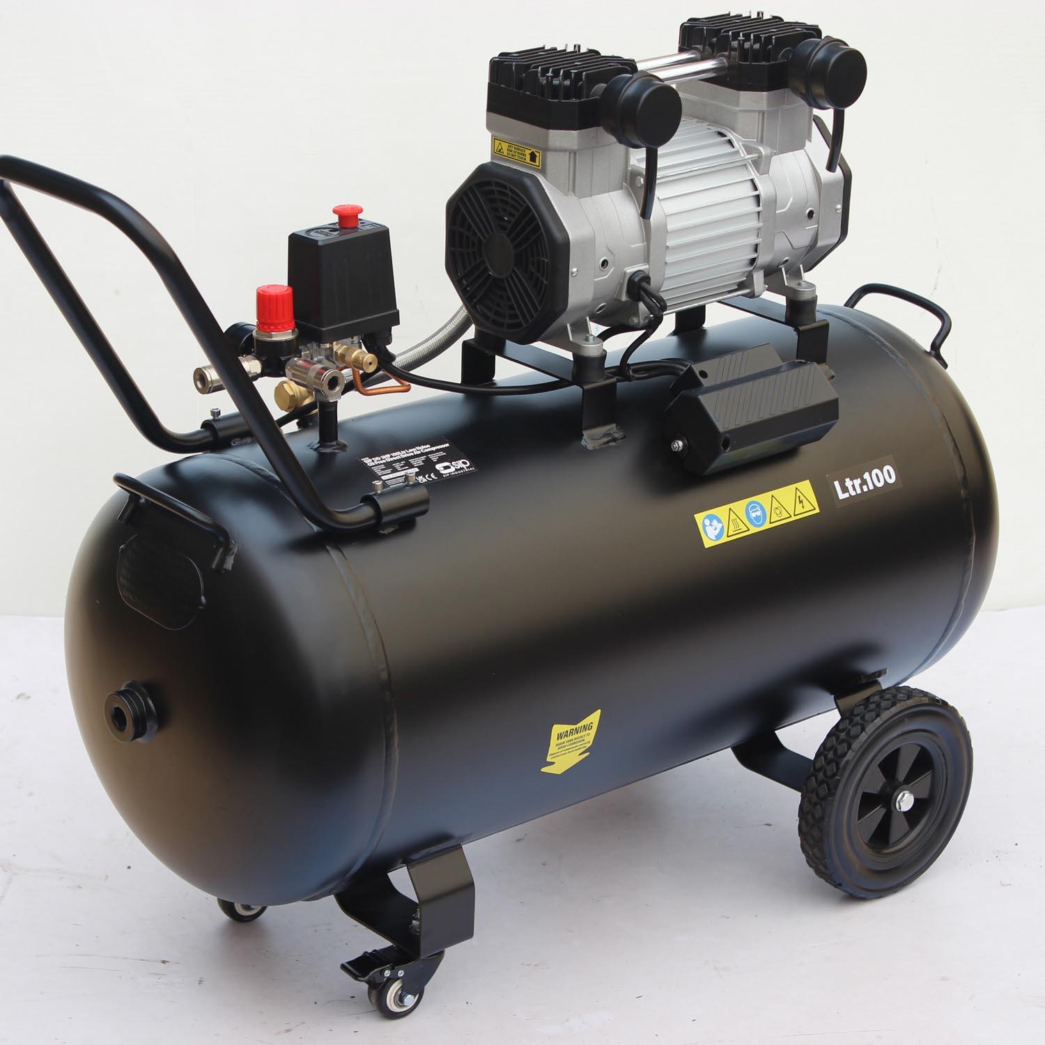 SIP DD 3hp 100 Litre Low Noise Oil-Free Compressor
