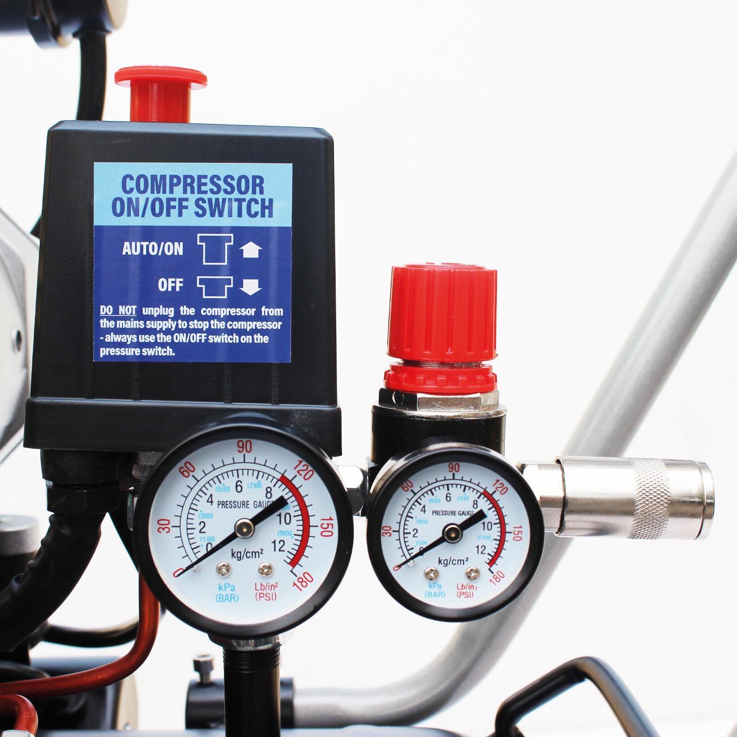 SIP QT AIR DD 1.5hp 24 Litre Ultra Low Noise Oil-Free Compressor