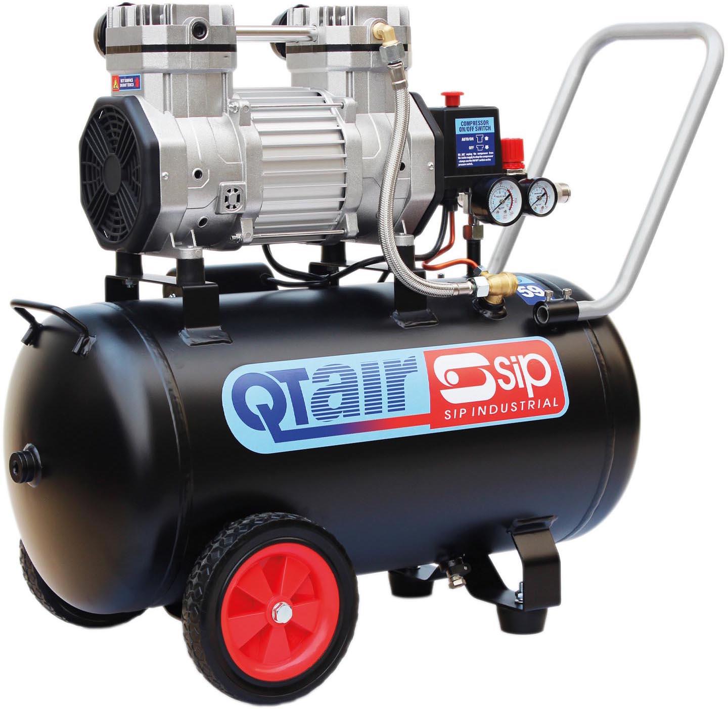 SIP QT AIR DD 1.5hp 50 Litre Ultra Low Noise Oil-Free Compressor