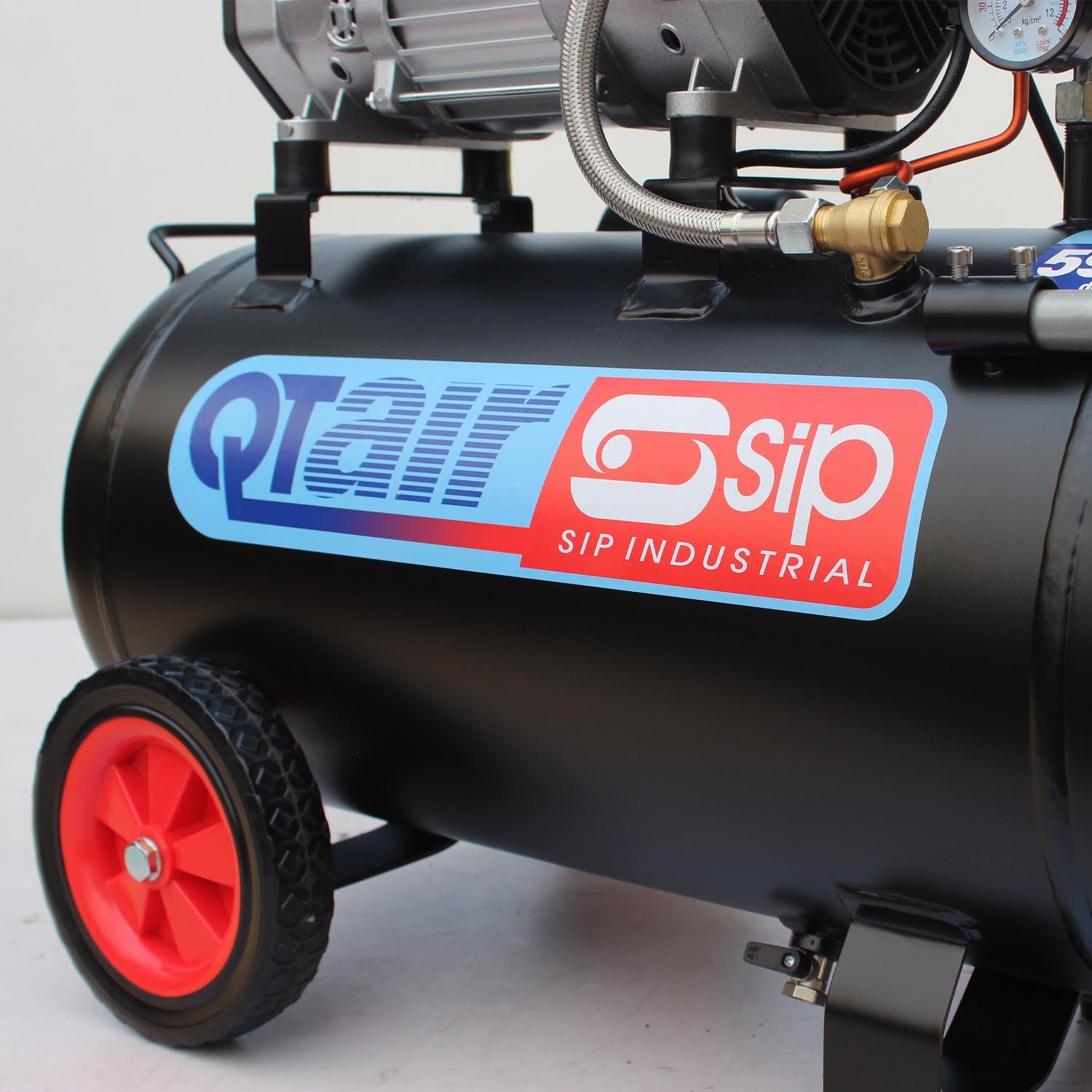 SIP QT AIR DD 1.5hp 50 Litre Ultra Low Noise Oil-Free Compressor