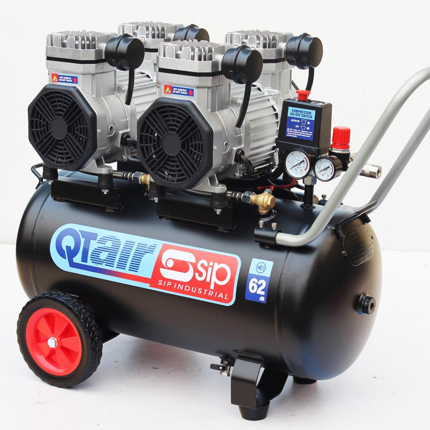 SIP QT AIR DD 3hp 50 Litre Ultra Low Noise Oil-Free Compressor