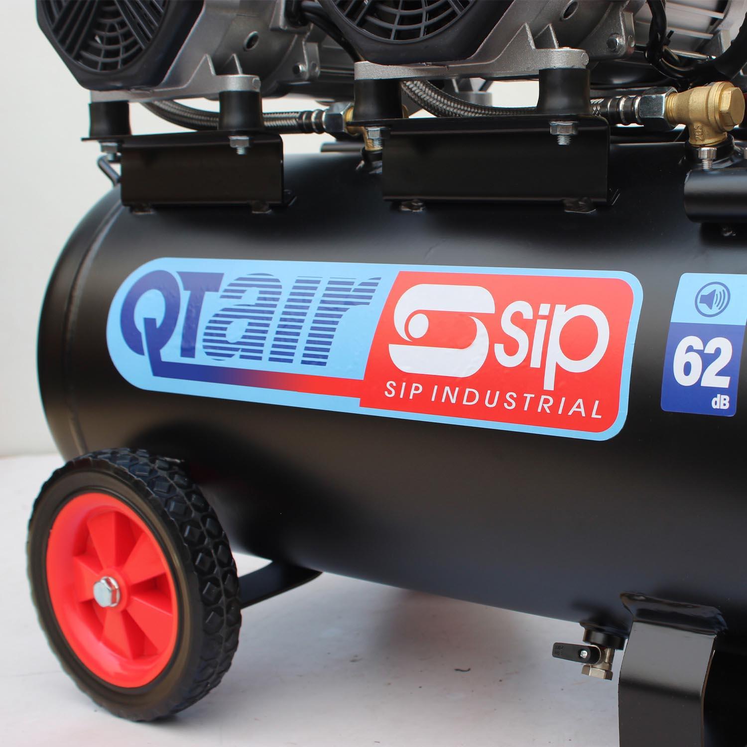 SIP QT AIR DD 3hp 50 Litre Ultra Low Noise Oil-Free Compressor