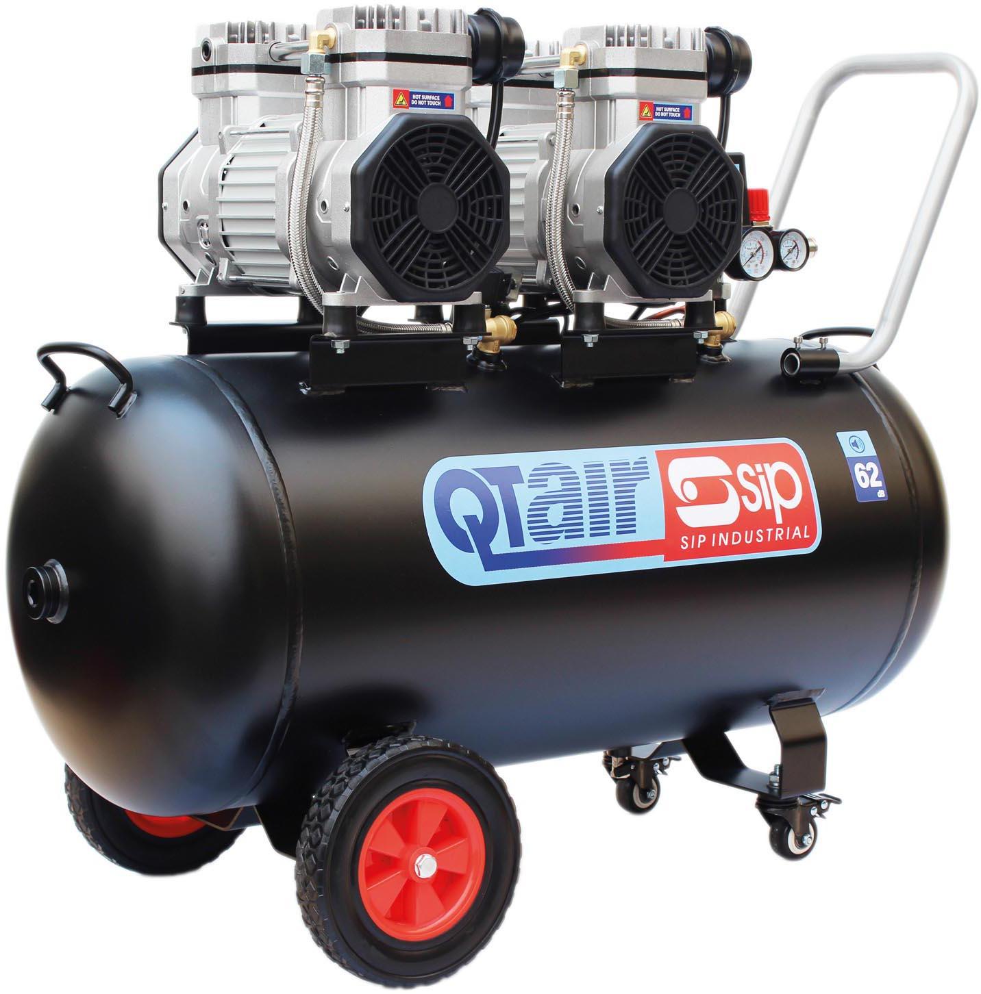 SIP QT AIR DD 3hp 100 Litre Ultra Low Noise Oil-Free Comprressor