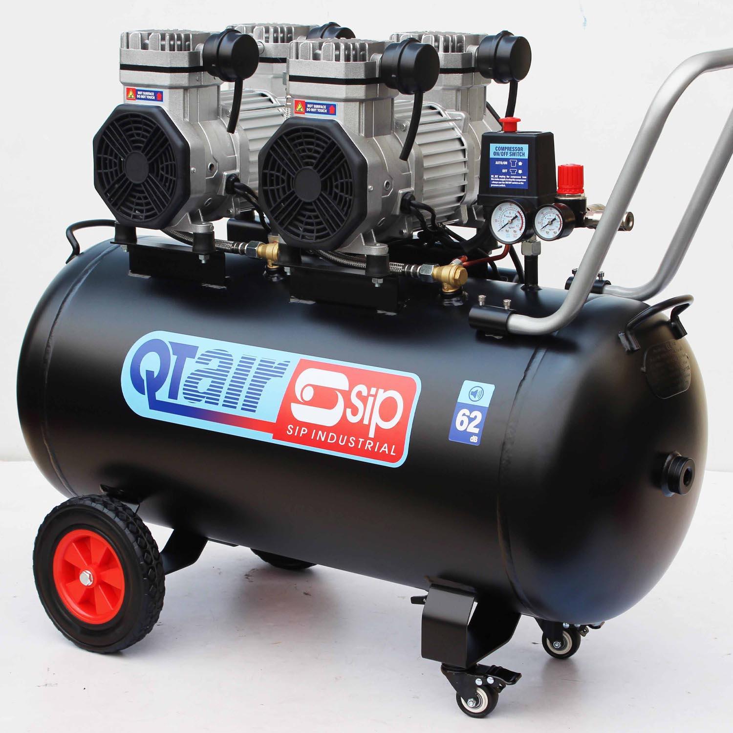 SIP QT AIR DD 3hp 100 Litre Ultra Low Noise Oil-Free Comprressor