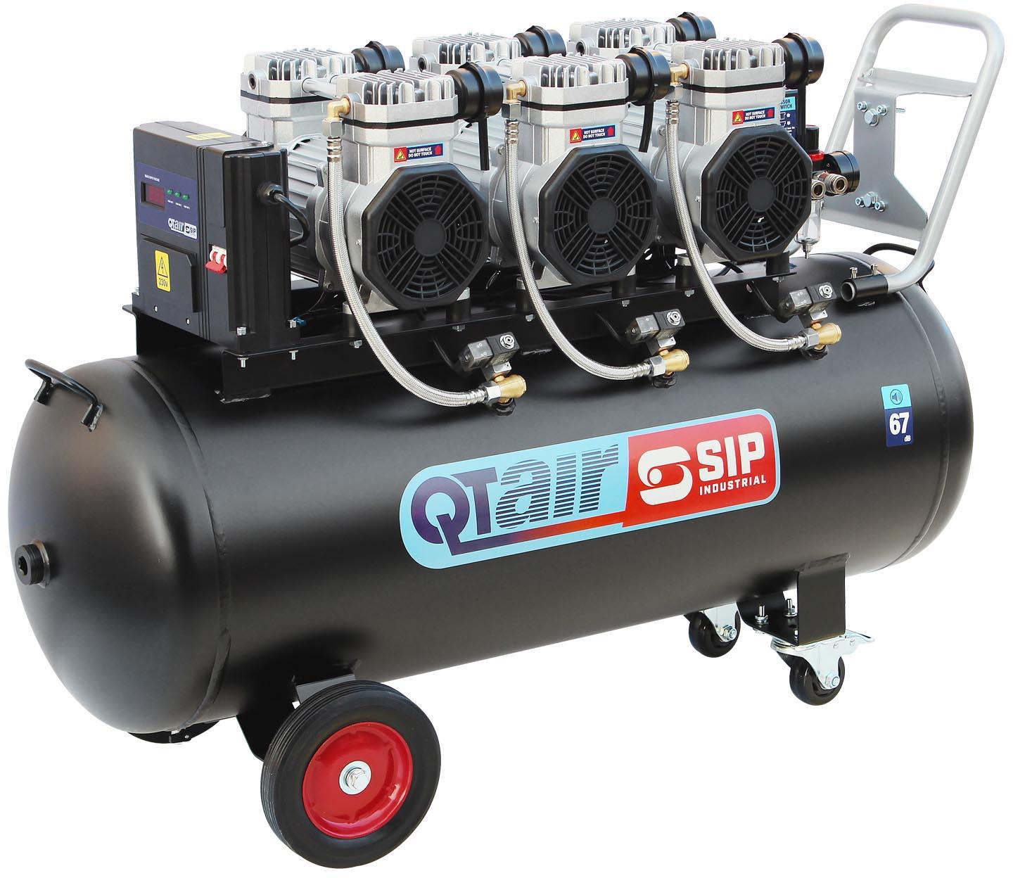 SIP QT AIR DD4.5hp 150 Litre Ultra Low Noise Oil-Free Compressor