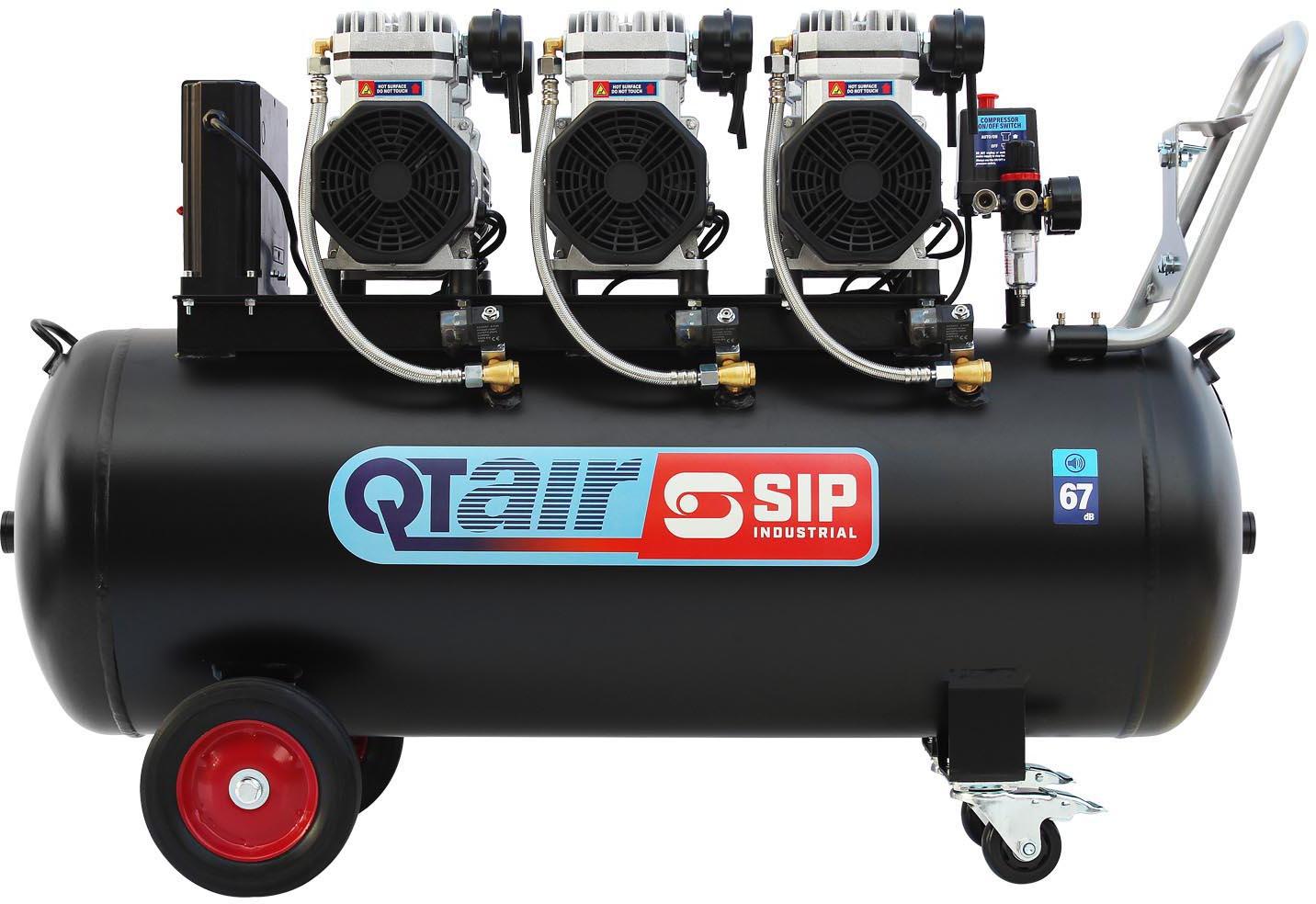 SIP QT AIR DD4.5hp 150 Litre Ultra Low Noise Oil-Free Compressor