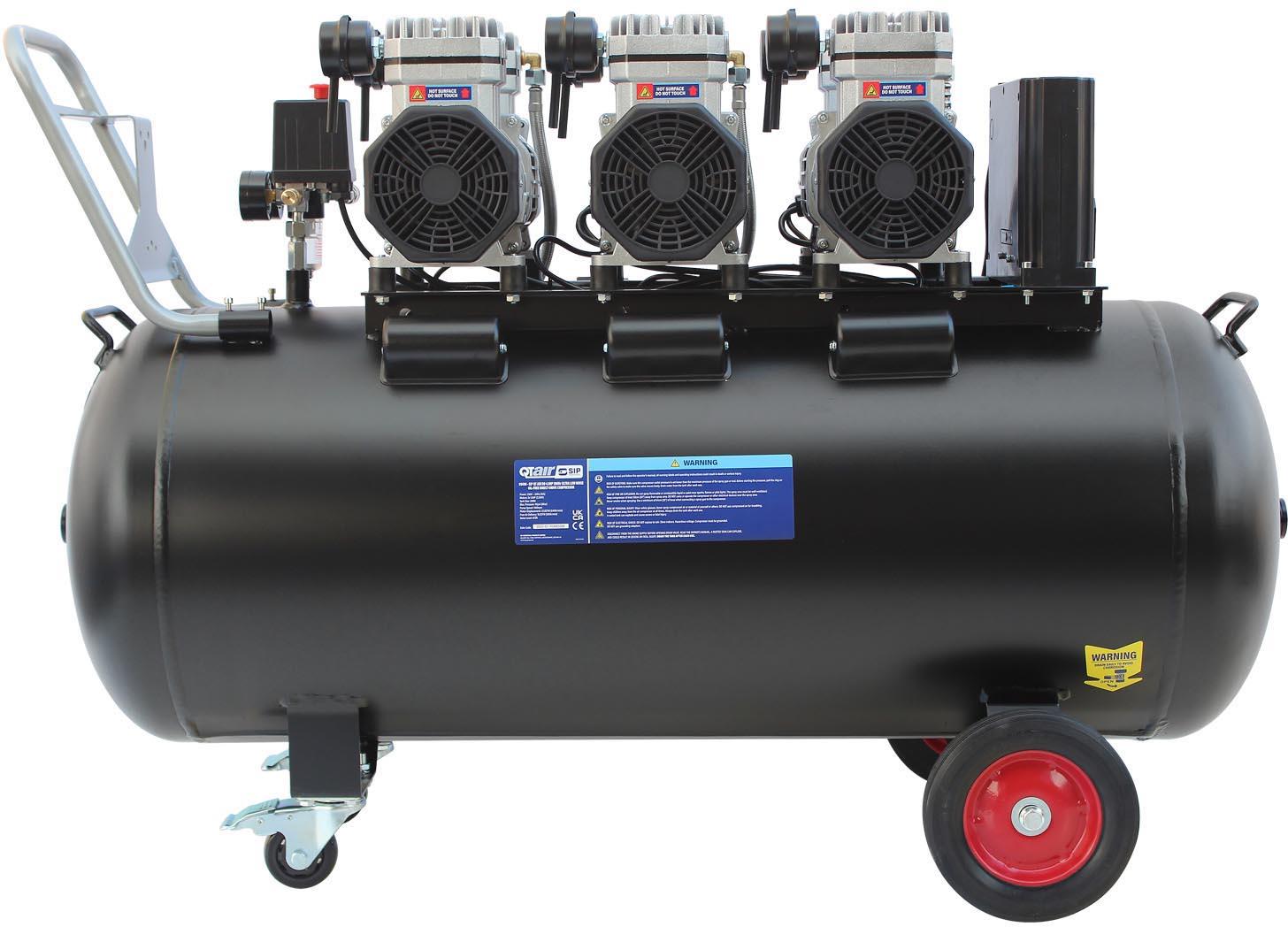 SIP QT AIR DD 4.5hp 200 Litre Ultra Low Noise Oil-Free Compressor