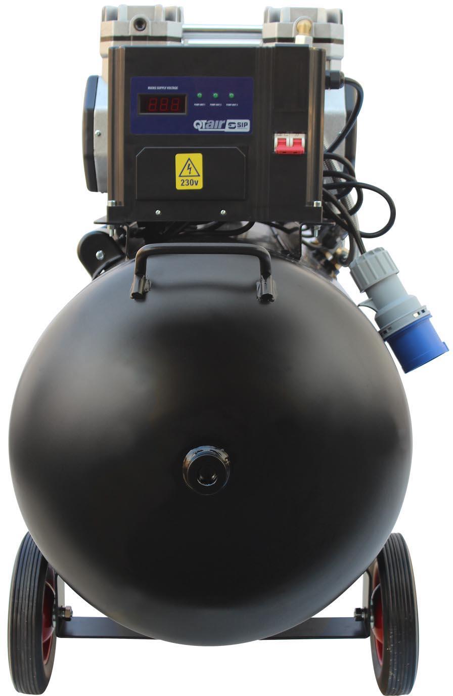 SIP QT AIR DD 4.5hp 200 Litre Ultra Low Noise Oil-Free Compressor