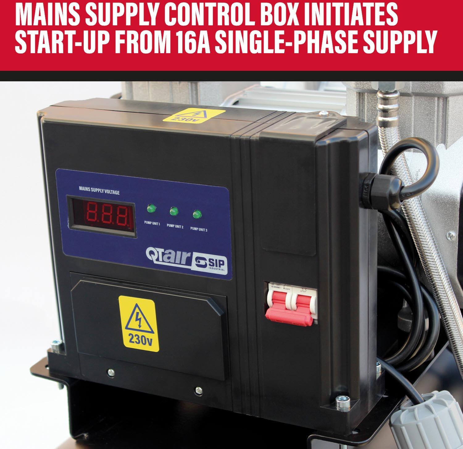 SIP QT AIR DD 4.5hp 200 Litre Ultra Low Noise Oil-Free Compressor